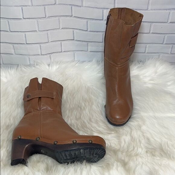 Febo Cappia Brown Platform Boots Sz 40/9 - Picture 1 of 6